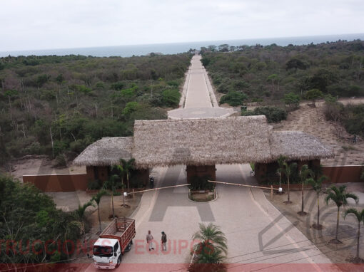 Construcción de vía adoquinado | Ingreso principal Tanusas Resort